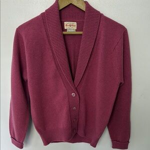 VTG Alan Paine 100% Pure Lambswool Womens Cardigan 36 S M Made in England